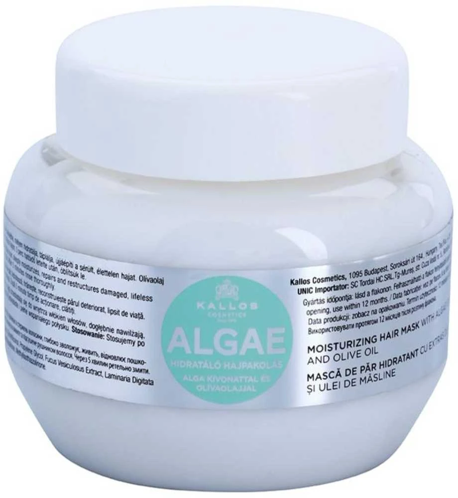 Kallos Cosmetics Algae Moisturizing Hair Mask drėkinanti kaukė plaukams, 275 ml