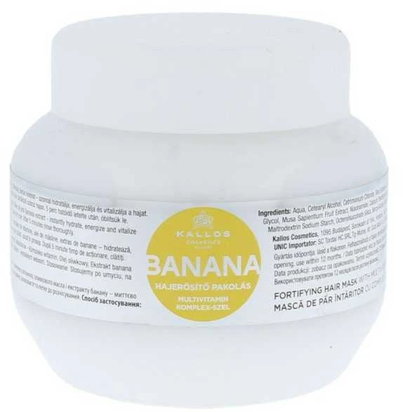 Kallos Cosmetics Banana Fortifying Hair Mask plaukų kaukė, 275 ml