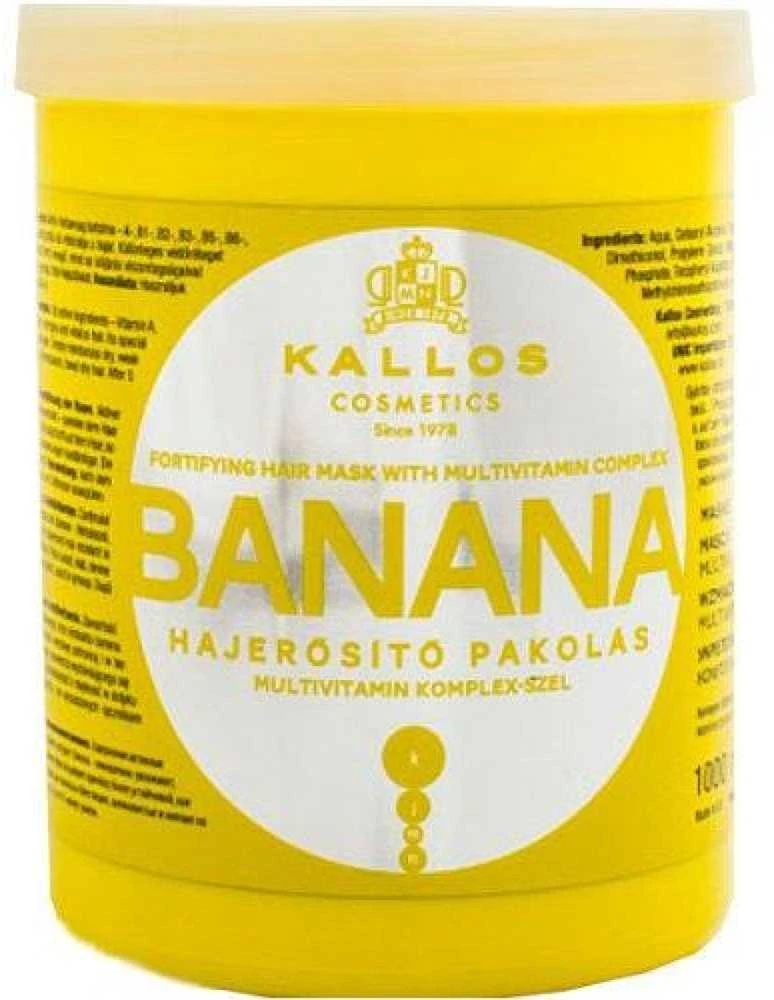 Drėkinanti kaukė plaukams su vitaminų kompleksu Kallos BANANA Fotifying Hair Mask 1000 ml
