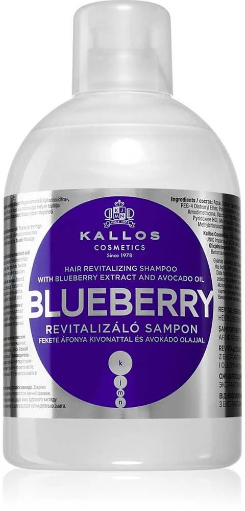 Atkuriamasis šampūnas sausiems ir chemiškai pažeistiems plaukams Kallos Blueberry 1000ml