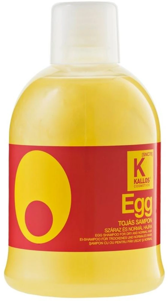 Kallos Cosmetics Egg Šampūnas šampūnas plaukams su kiaušinio ekstraktu, 1000 ml