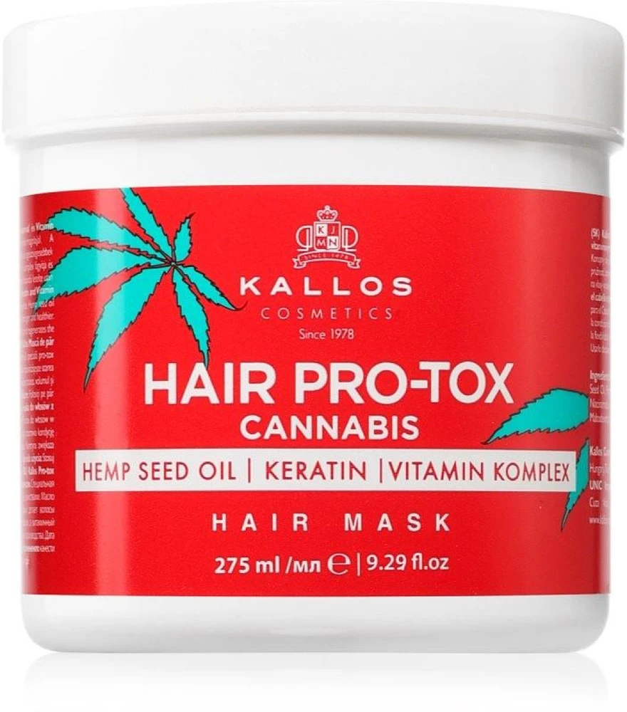 Plaukų kaukė Kallos Hair Pro-Tox Cannabis Hair Mask 275 ml