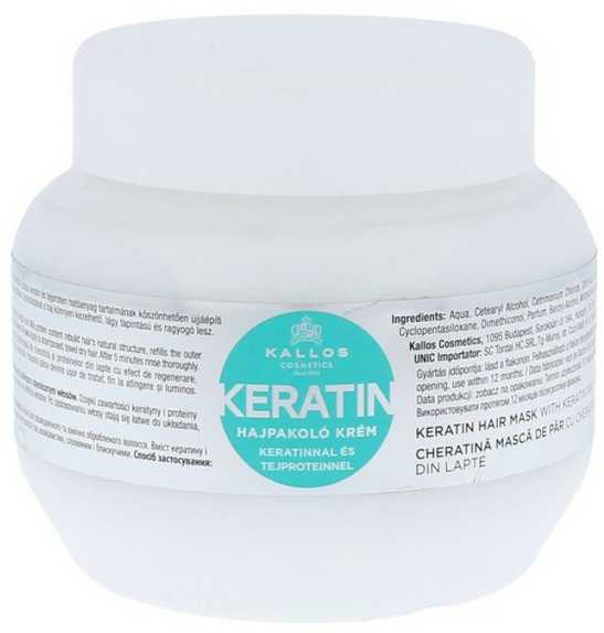 Kallos Cosmetics Keratin Hair Mask moterims, 275 ml