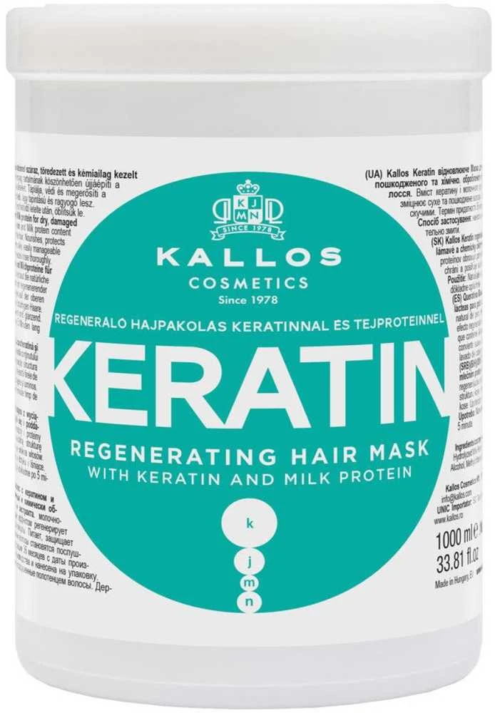 Kaukė sausiems pažeistiems plaukams Kallos KERATIN Hair Mask 1000 ml