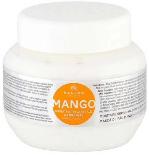 Plaukų kaukė sausiems plaukams su apelsinų aliejumi Kallos MANGO Moisture Repair Hair Mask 275 ml