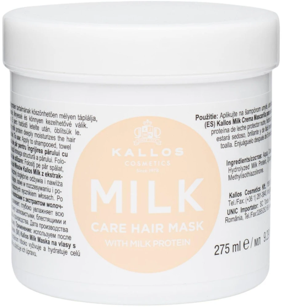 Kallos Cosmetics Pienelis Care Plaukų kaukė kaukė plaukams, 275 ml