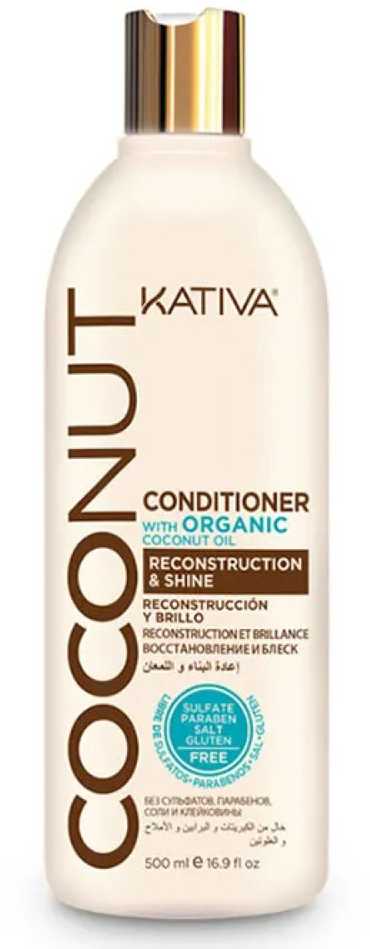 Kativa Coconut Conditioner Reconstruction - Shine kokosų plaukų kondicionierius 500ml