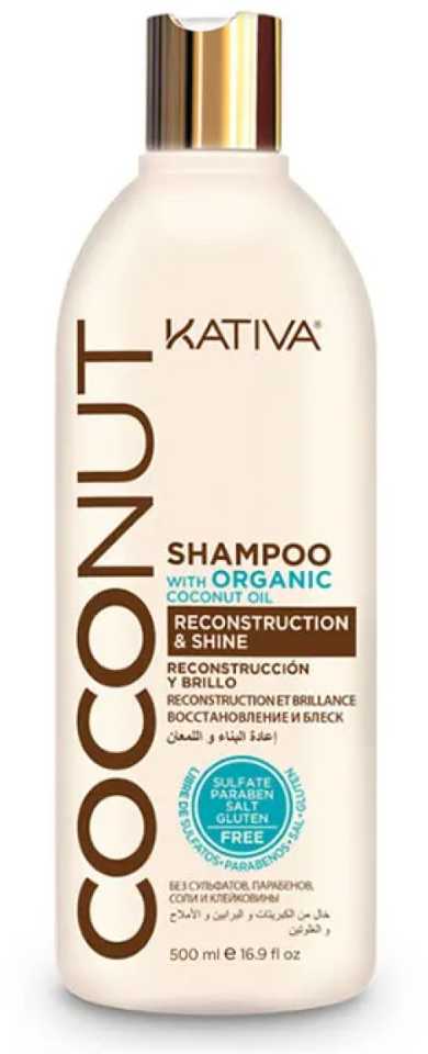 Kativa Coconut Šampūnas Reconstruction - Shine šampūnas su kokosais 500ml