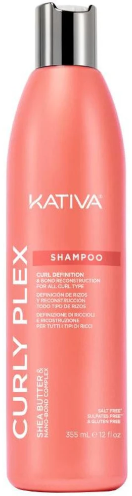 Kativa Skirtas garbanotiems plaukams Plex Šampūnas šampūnas, 355 ml
