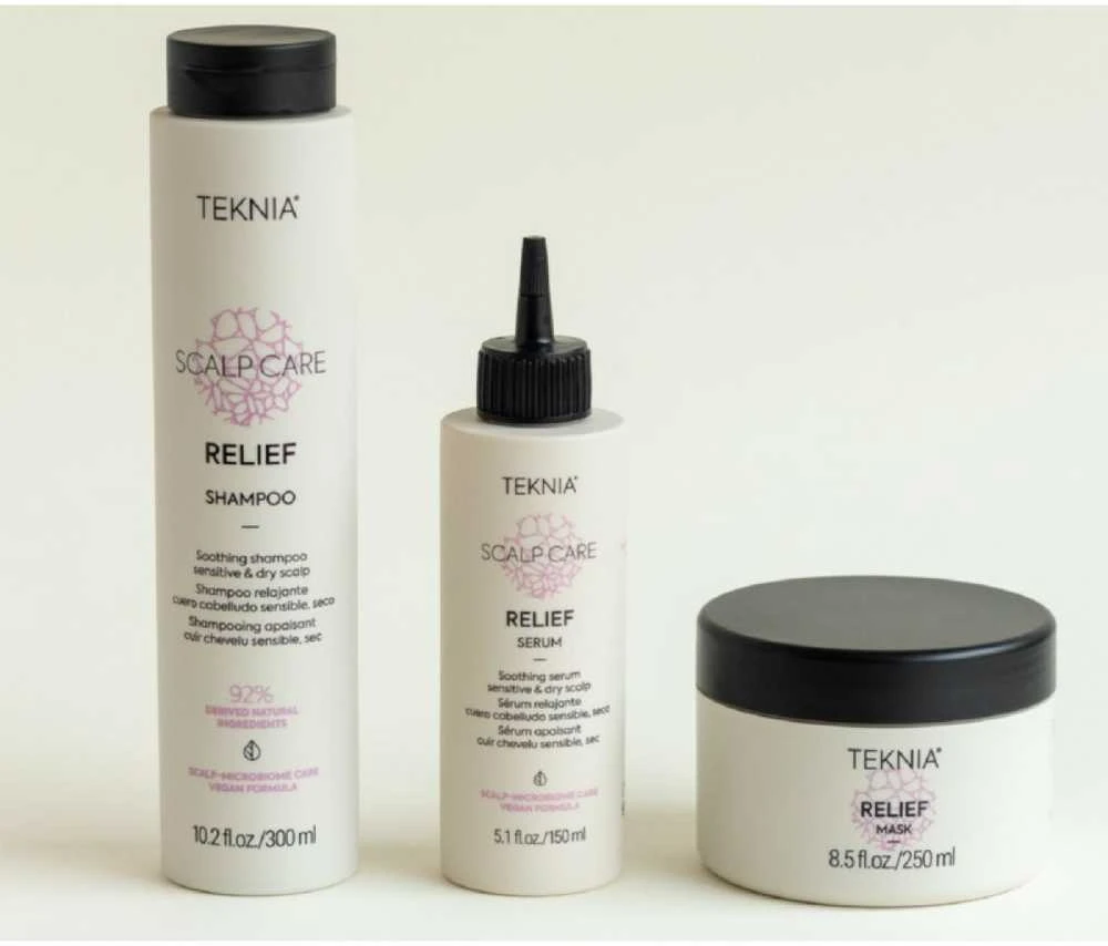 Kaukė plaukams ir galvos odai Lakme Teknia Relief Mask, drėkinanti, raminanti galvos odą, 250 ml