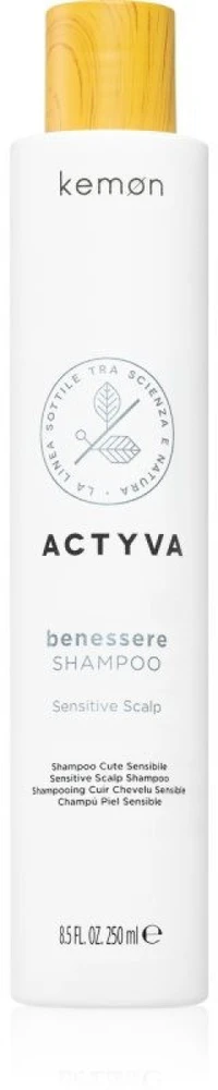 Kemon Actyva Benessere Sensitive Scalp Šampūnas šampūnas jautriai galvos odai, 250 ml