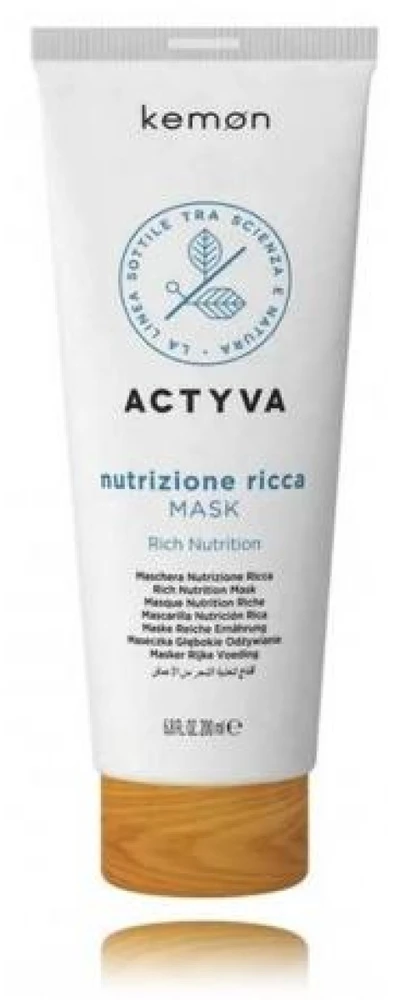 Kemon Actyva Rich Nutrition Mask kaukė sausiems plaukams, 200 ml
