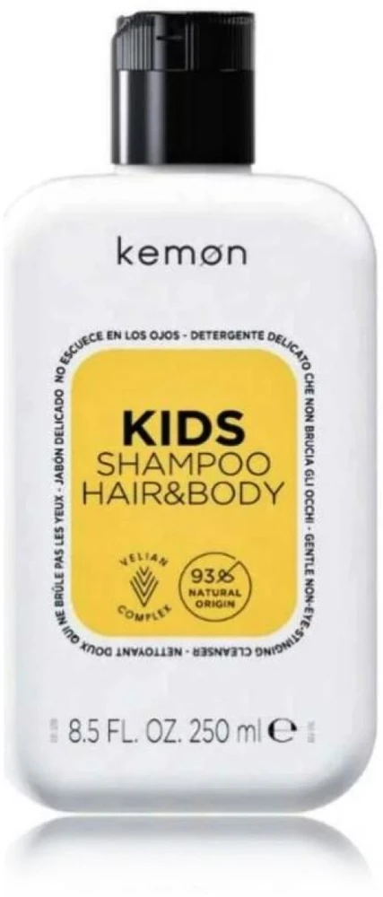 Kemon Kids Šampūnas Hair & Body švelnus plaukų ir kūno prausiklis vaikams, 250 ml