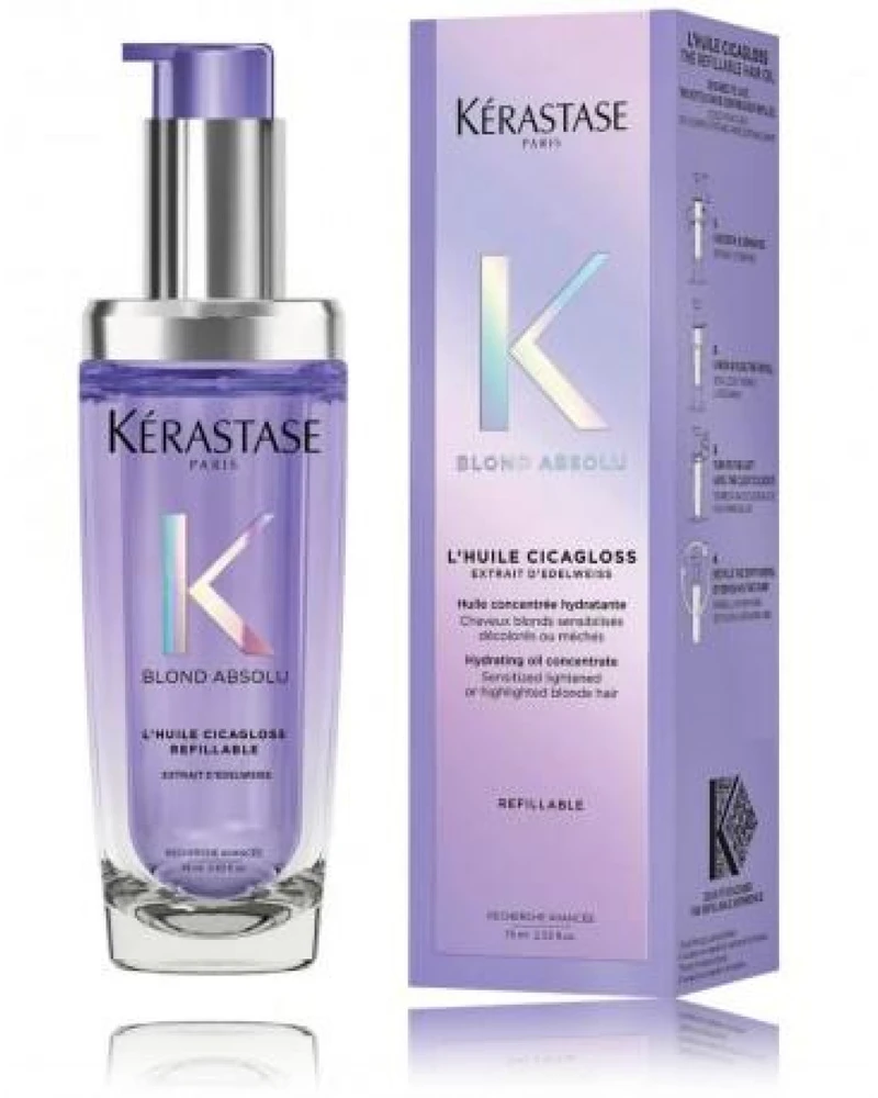 Kerastase Blond Absolu Cicagloss Hair Oil stiprinamasis aliejus šviesiems plaukams, 75 ml