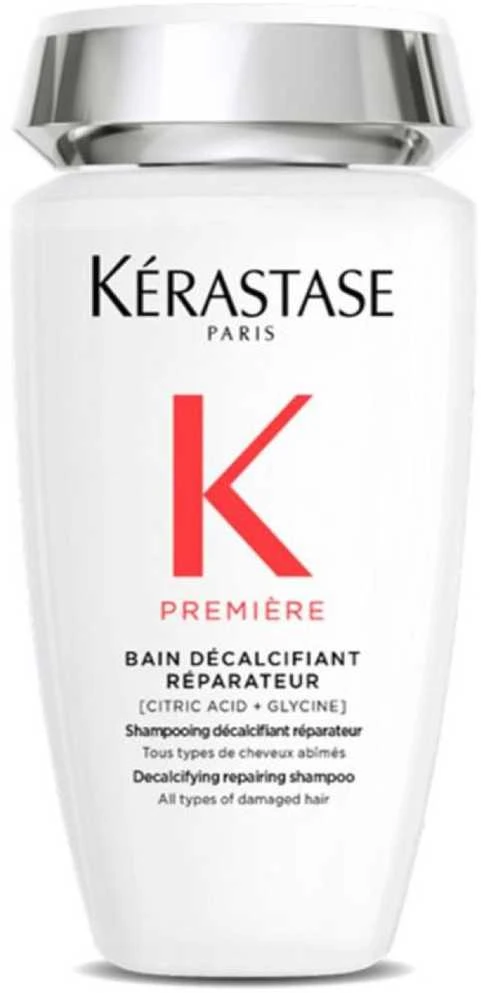 Kerastase Première Decalcifying Repairing Šampūnas kalkes šalinantis ir atkuriantis šampūnas pažeistiems plaukams, 250 ml