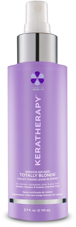 Keratherapy Keratin Infused Totally Skirtas šviesiems plaukams Violet Toning Leave-In Purškiklis nenuplaunamas, atspalvius neutralizuojantis kondicionierius, 110 ml