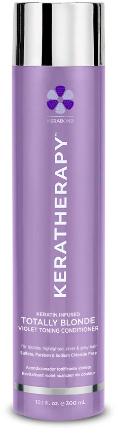 Keratherapy Keratin Infused Totally Skirtas šviesiems plaukams Violet Toning Conditioner geltonus atspalvius neutralizuojantis kondicionierius, 300 ml