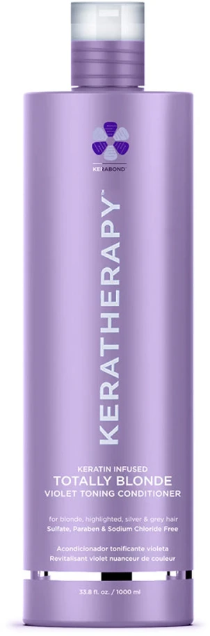 Keratherapy Keratin Infused Totally Skirtas šviesiems plaukams Violet Toning Conditioner geltonus atspalvius neutralizuojantis kondicionierius,1000 ml