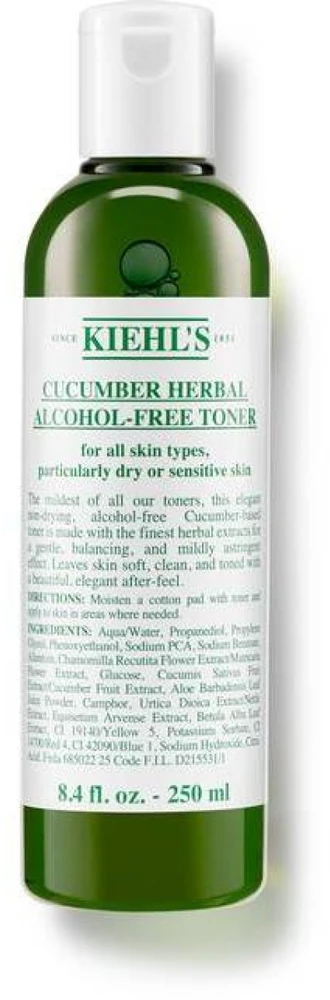 Kiehl´s Kiehl's Cucumber Herbal Alcohol Free Toneris veido tonikas sausai ir jautriai odai be alkoholio, 250 ml