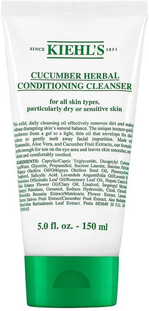 Kiehl´s Kiehls Kiehl's Cucumber Herbal Conditioner Valiklis veido prausiklis sausai / jautriai odai, 150 ml