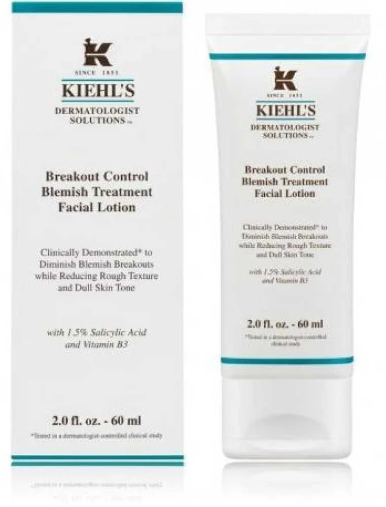 Kiehl´s Kiehl's Dermatologist Solutions Breakout Control Blemish Treatment Facial Lotion losjonas aknės paveiktai odai, 60 ml