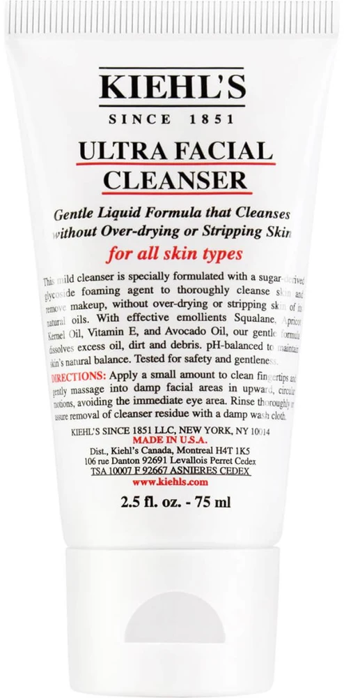 Kiehl´s Kiehls Kiehl's Ultra Facial Valiklis veido prausiklis visų tipų odai, 75 ml