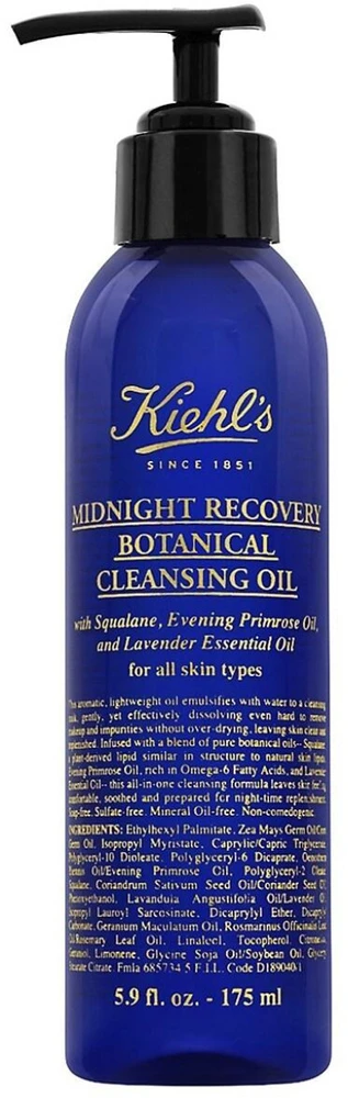 Kiehl´s Kiehl's Midnight Recovery Botanical Cleansing Oil valomasis veido aliejus, 175 ml