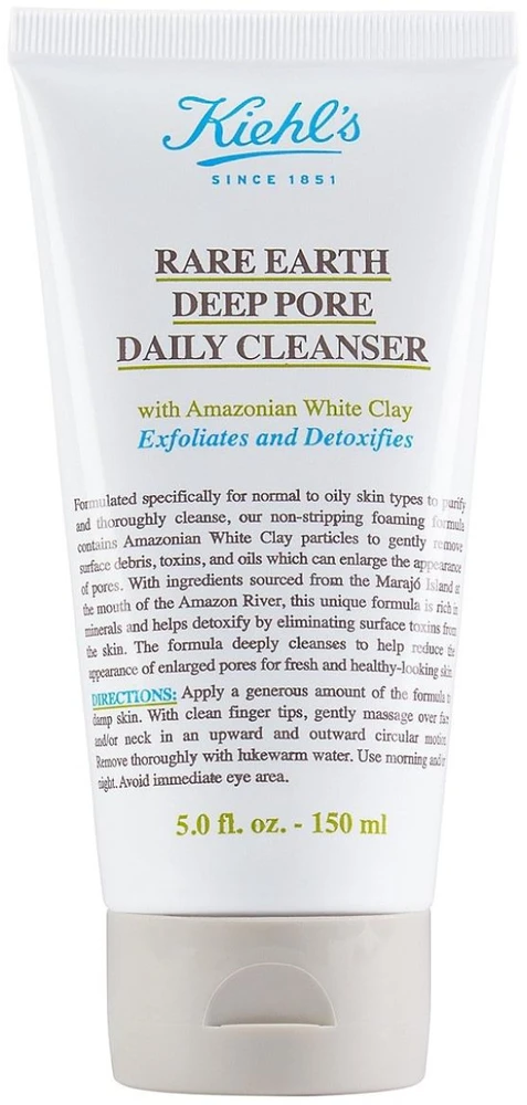Kiehl´s Kiehl's Rare Earth Deep Pore Daily Valiklis poras valantis kasdienis prausiklis veidui, 150 ml