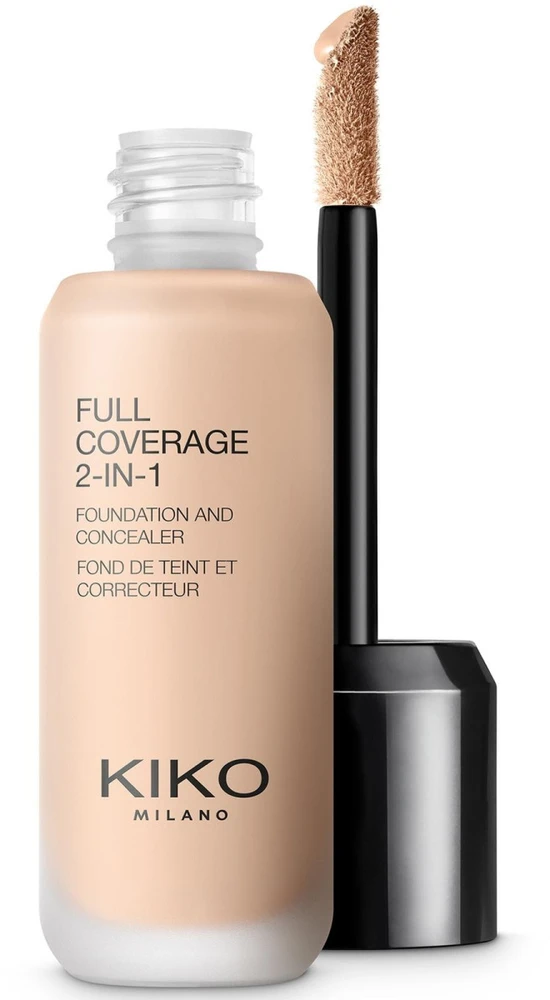 Kiko Milano Full Coverage 2 In 1 Foundation & Maskuoklis makiažo pagrindas ir maskuoklis viename, atspalvis: 36 N1, 25 ml