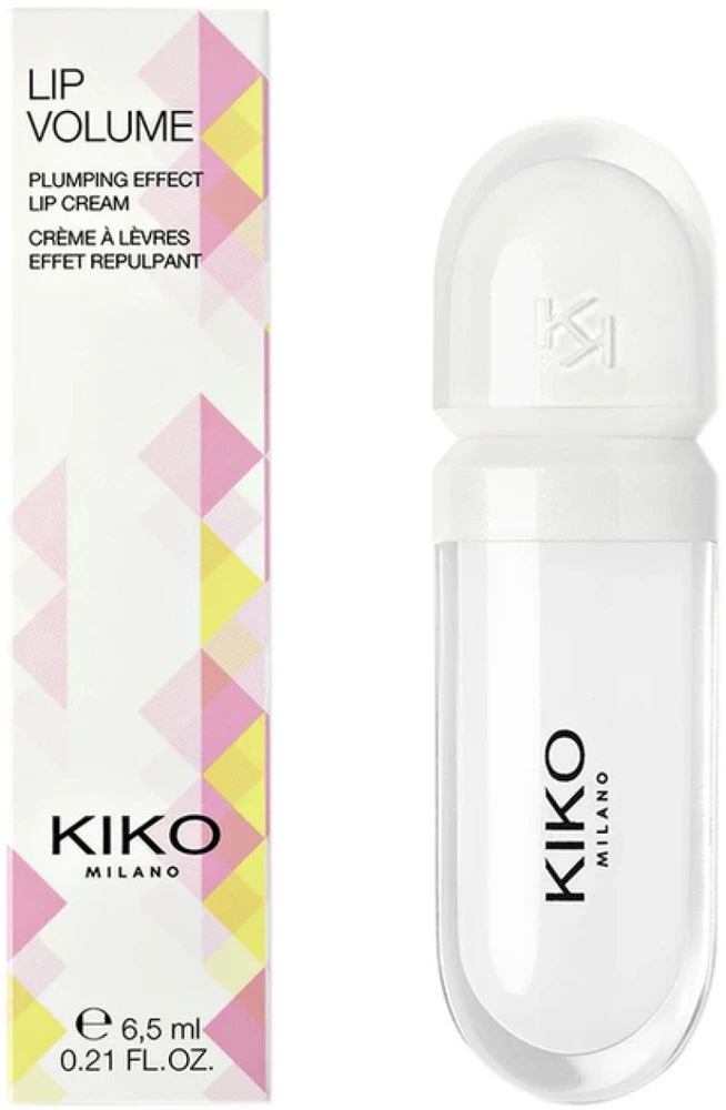 Kiko Milano Lip Volume Plumping Effect Lip Kreminis lūpų balzamas, atspalvis: Transparent, 6.5 ml