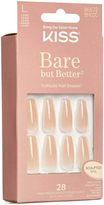 KISS Lipnūs nagai Bare but Better Nails - Nude Drama 28 vnt.