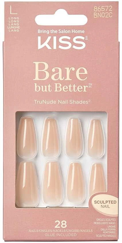 KISS Lipnūs nagai Bare but Better Nails - Nude Drama 28 vnt.