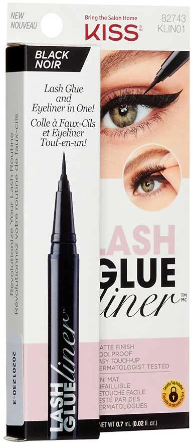 KISS Blakstienų klijai su akių pieštuku Lash Glue Liner Juodas 0,7 ml