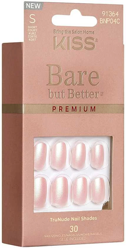 KISS Lipni nagai Bare-But-Better Premium Nails - Mocha 30 vnt