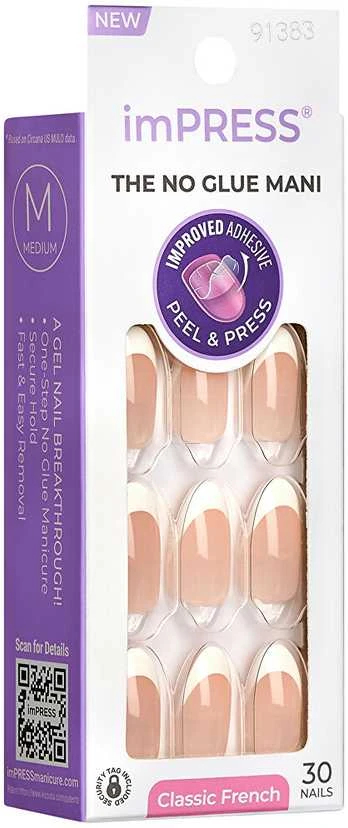 KISS Lipnūs nagai ImPRESS Nails - Everlasting 30 vnt