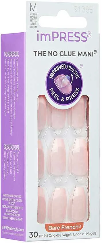 KISS Lipnūs nagai ImPRESS Nails - Originalūs 30 vnt