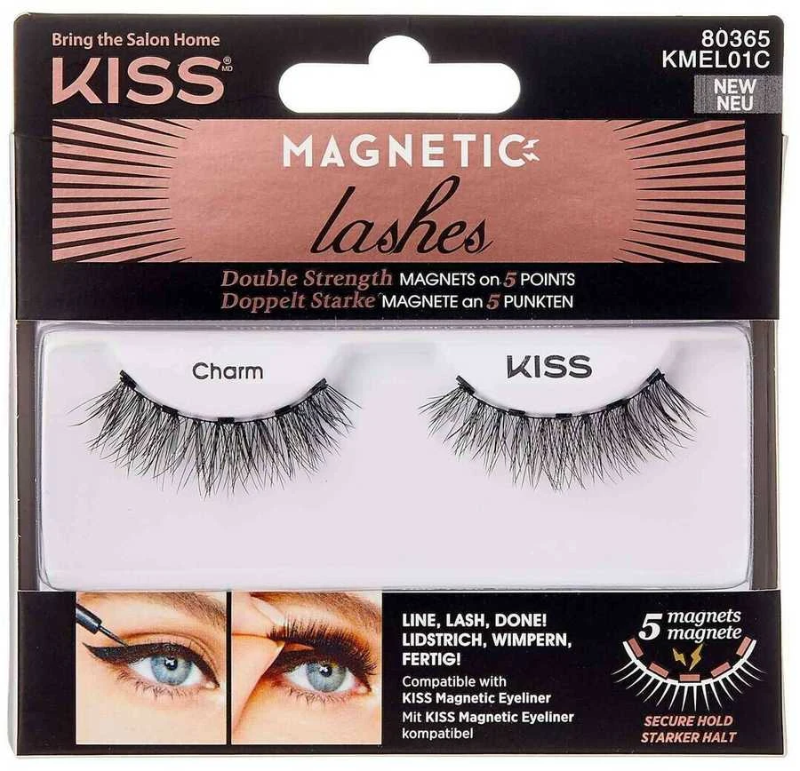 KISS Magnetinės blakstienos 01 Charm (Dvigubo stiprumo magnetinės blakstienos)