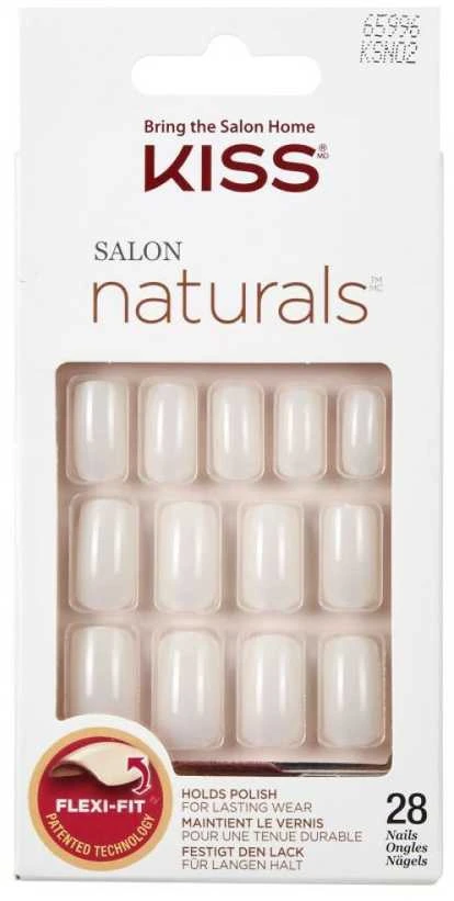KISS Natūralūs nagai, tinkami lakavimui 65996 Salon Naturals (Nagai) 28 vnt.