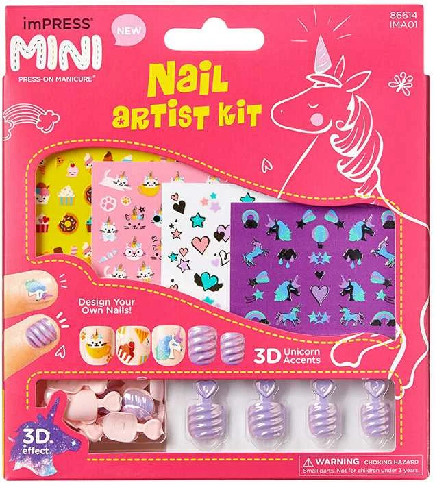 KISS IMPRESS MINI NAIL ARTIST vaikų priklijuojamųjų nagų rinkinys