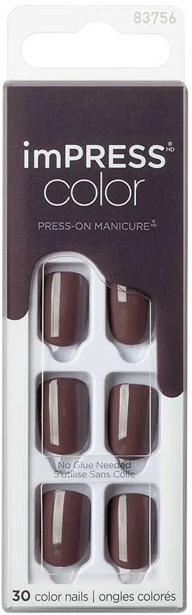 KISS Lipnūs nagai imPRESS Color Try Gray 30 vnt.
