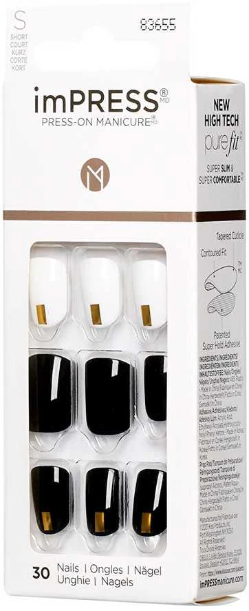 KISS Lipnūs nagai imPRESS Nails Midnight Drive 30 vnt.