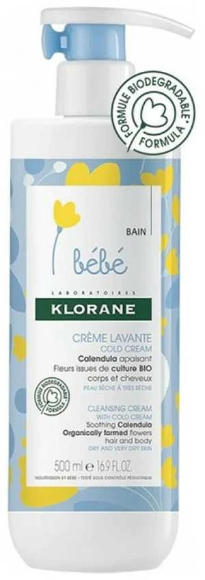 Klorane Baby Cleansing Kreminis Cold Kreminis, 500 ml