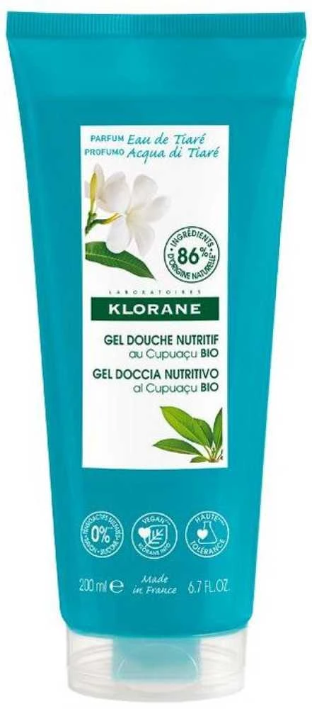 Klorane Dušo želė With Organic Cupuacu Butter maitinantis dušo gelis, 200 ml