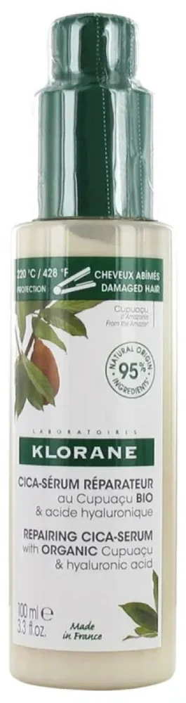 Klorane Klorame REPAIRING Restorative Cica-Serum with Hyaluronic Acid atkuriamasis serumas plaukams, 100 ml