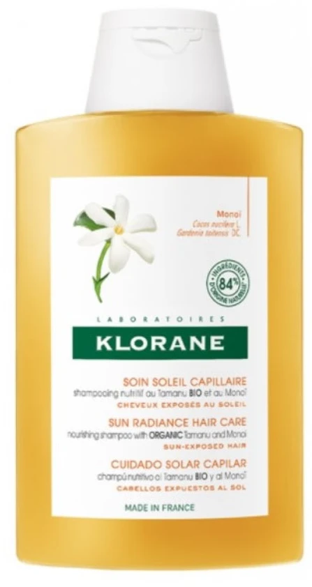 "Klorane" maitinamasis šampūnas su Monoï ir Tamanu Bio 200ml