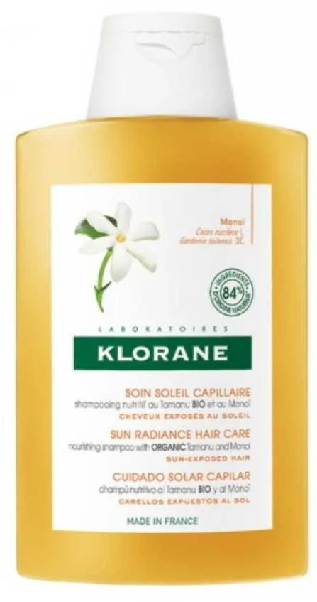 "Klorane" maitinamasis šampūnas su Monoï ir Tamanu Bio 200ml