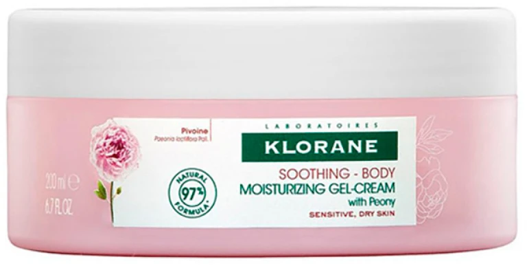 "Klorane Peony" drėkinamasis gelio kremas 200ml
