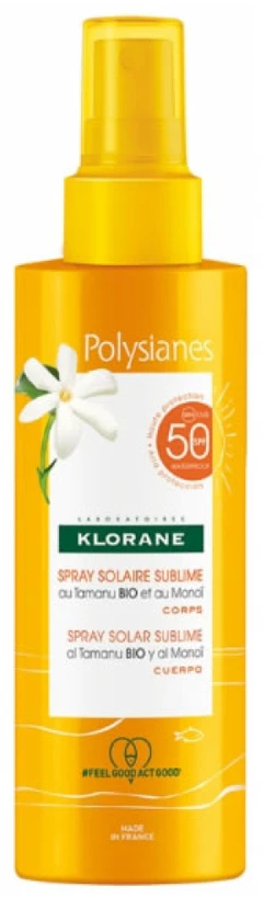 Klorane Polysianes Sublime Solar Purškiklis Spf50 Saulės purškalas 200ml