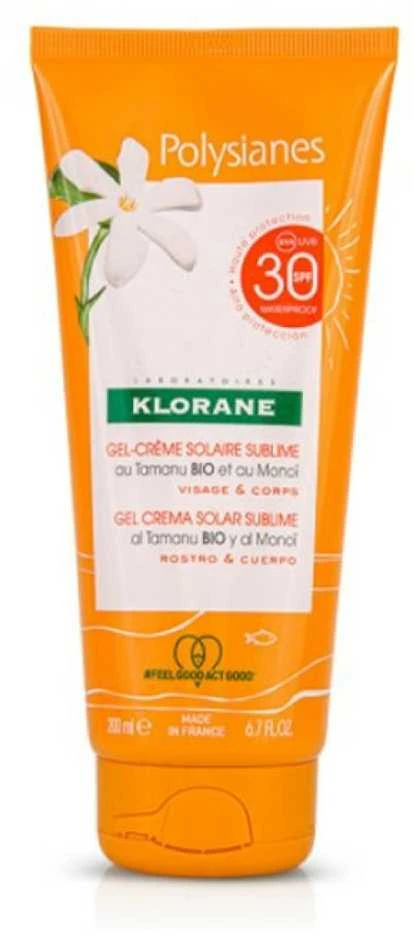 Klorane Polysianes Sublime Spf30 apsauginis kremas nuo saulės 200ml