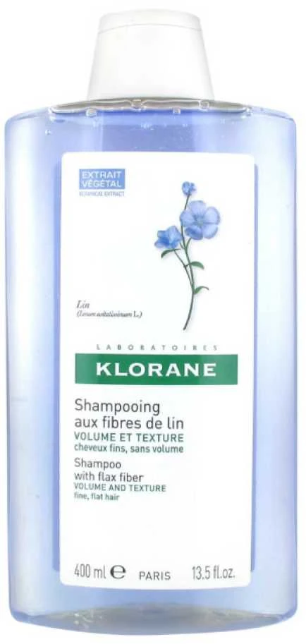 "Klorane" apimties ir tekstūros šampūnas su linų pluoštu 400ml
